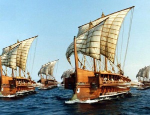 Golden Fleece: Triremes were not used in the quest for the Golden Fleece.